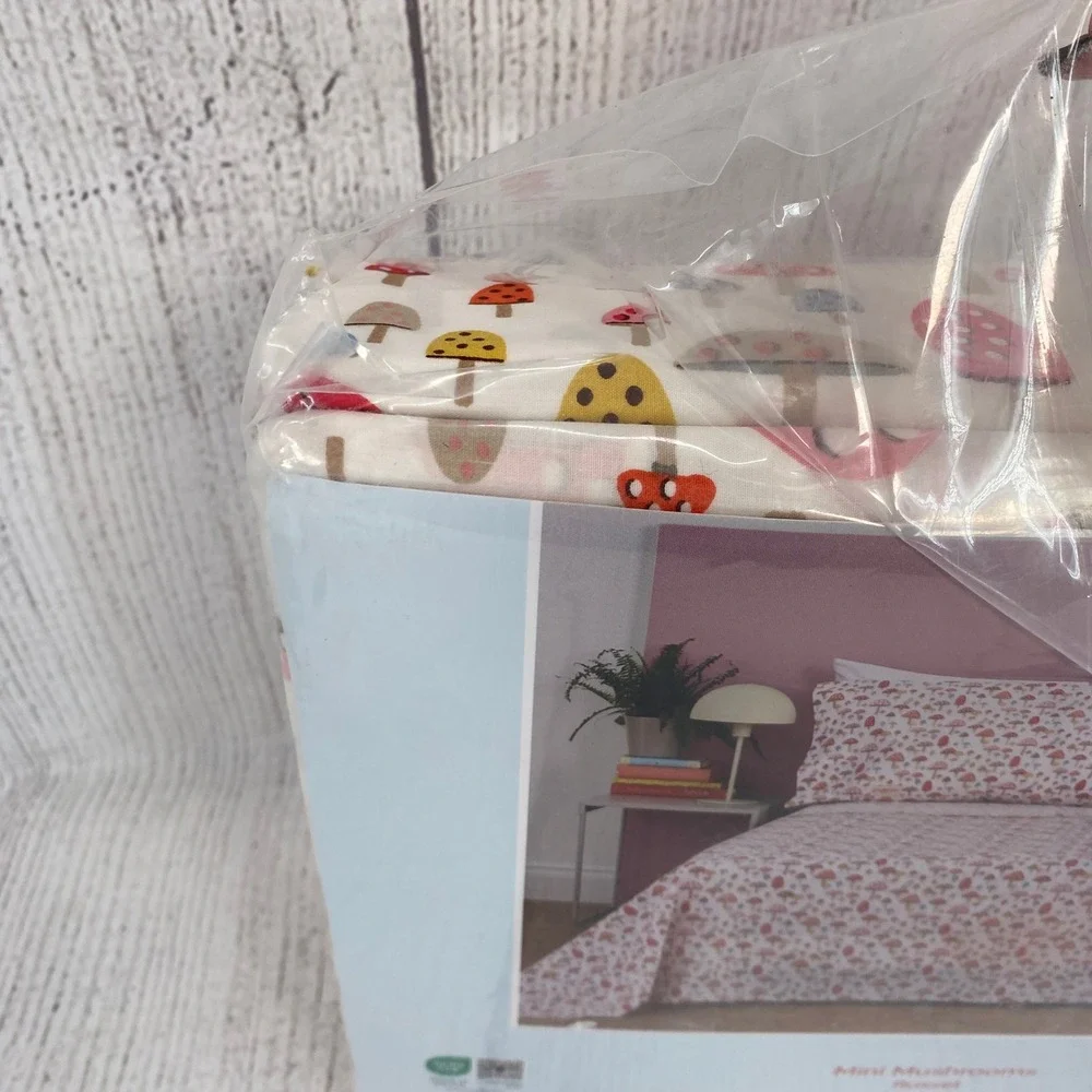 Cath Kidston Sheet Set Full Russet Mini Mushrooms 200TC Cotton Percale Woodland